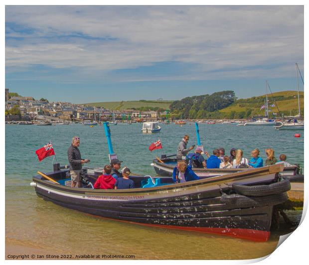 Salcombe Ferry Boats A Bustling Coastal Scene Print by Ian Stone