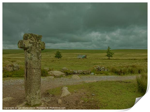 Nun’s Cross, Dartmoor. Print by Ian Stone