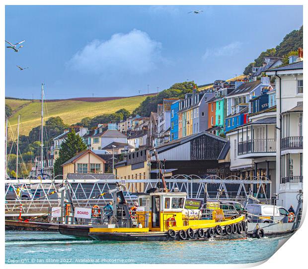 Dartmouth to Kingswear Ferry  Print by Ian Stone