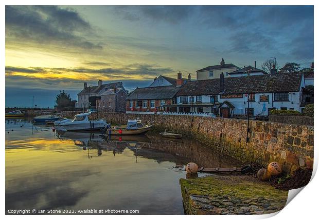 Serenity at Cockwood Harbour Print by Ian Stone