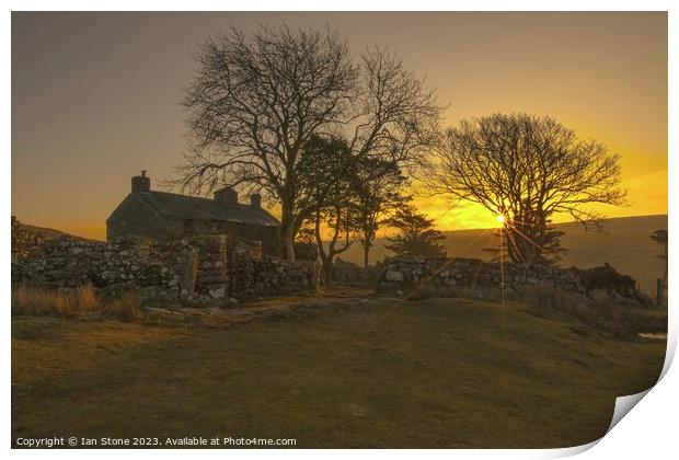 Majestic Sunrise over Dartmoor Print by Ian Stone