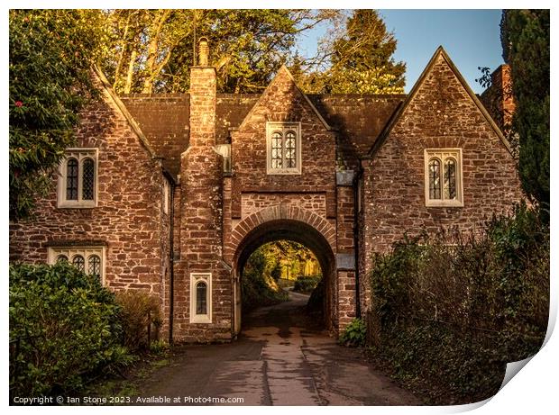 Cockington Gatehouse  Print by Ian Stone