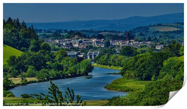 The River Dart and Totnes Print by Ian Stone