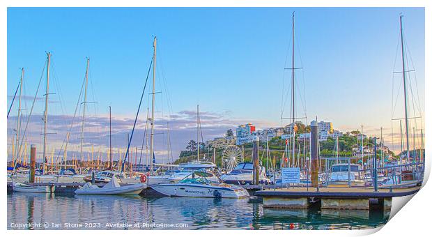 Torquay Harbour and Rock Walk Print by Ian Stone