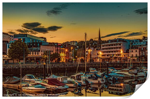 Torquay Harbour sunrise  Print by Ian Stone