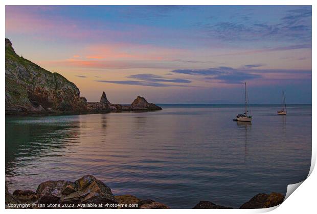Sunset at Anstey’s Cove Print by Ian Stone