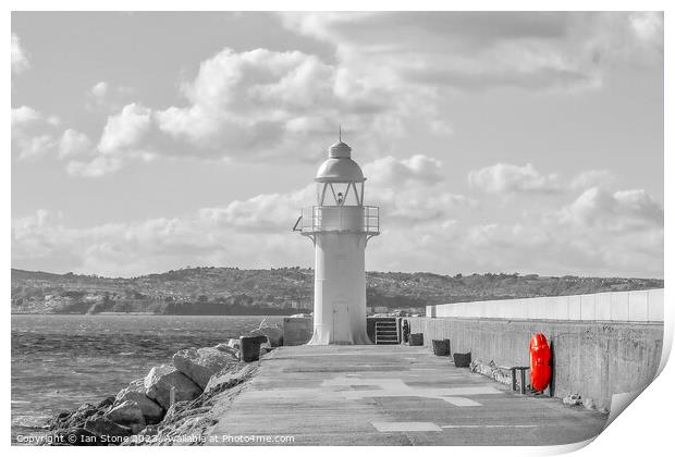 Brixham Breakwater  Print by Ian Stone