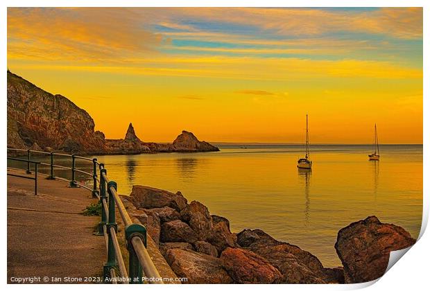 Sunrise at Anstey’s Cove  Print by Ian Stone