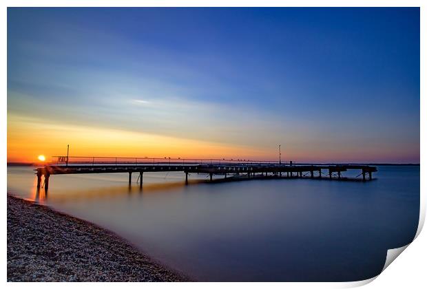 Old pier, Isle of Wight  Print by Ian Stone