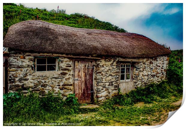 Old Fisherman’s cottage ,Prussia Cove  Print by Ian Stone