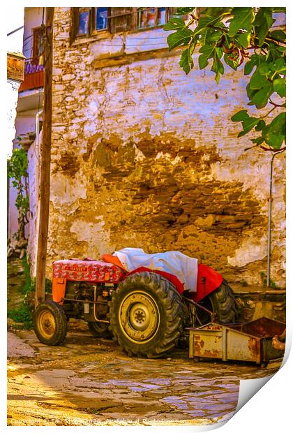 Little red tractor  Print by Ian Stone