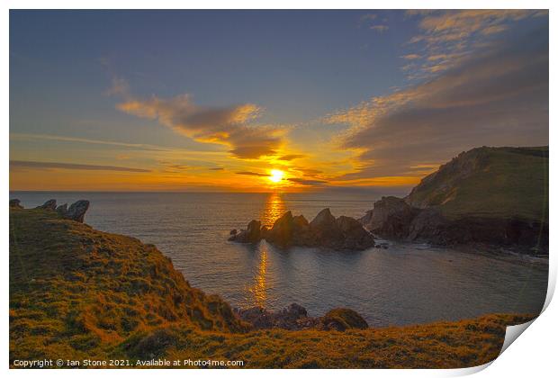 Tranquil Sunset Over Soar Mill Cove  Print by Ian Stone