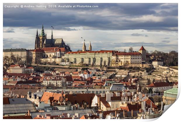 Prague Cityscape Print by Andrew Nutting
