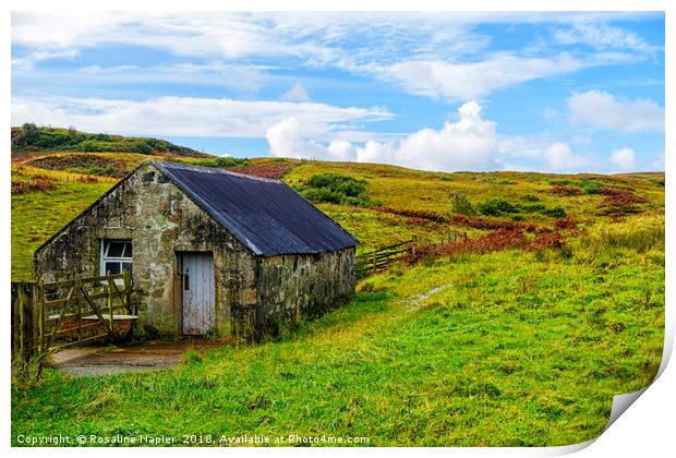 Stone barn Skye Print by Rosaline Napier