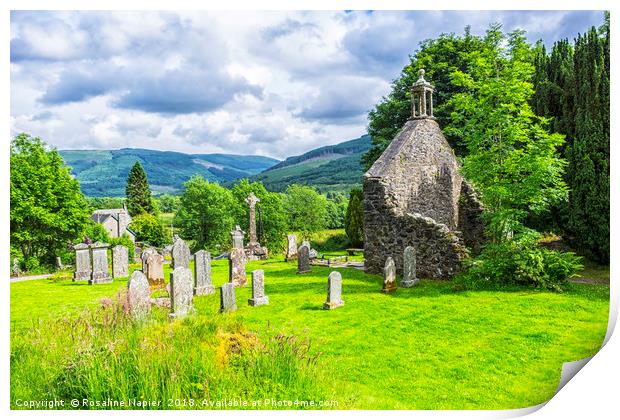 Balquhidder Kirkyard, Scotland  Print by Rosaline Napier