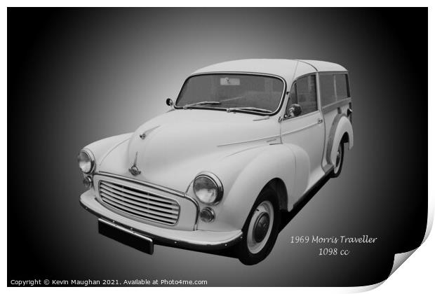 Timeless Elegance: The 1969 Morris Traveller Print by Kevin Maughan