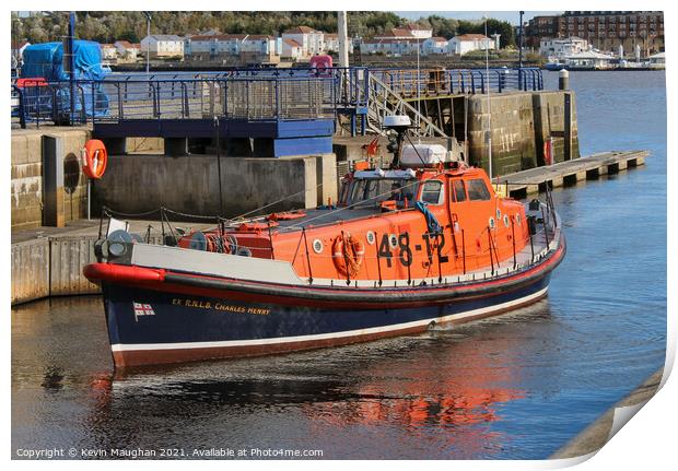 Majestic Oakley Lifeboat Entering Lock Print by Kevin Maughan
