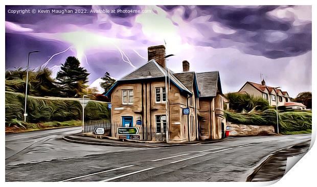 The Police Station In Coldstream (Digital Art Version) Print by Kevin Maughan