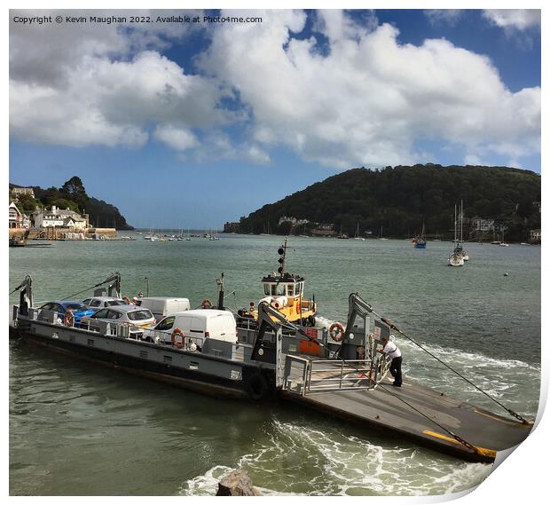 Car Ferry At Dartmouth Print by Kevin Maughan
