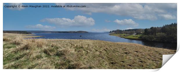 Kielder Water Northumberland (Panoramic 2) Print by Kevin Maughan