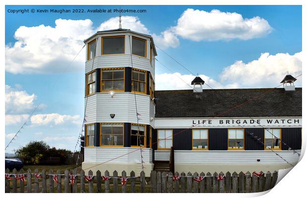 Life Brigade Watch House Tynemouth (Colour Image) Print by Kevin Maughan