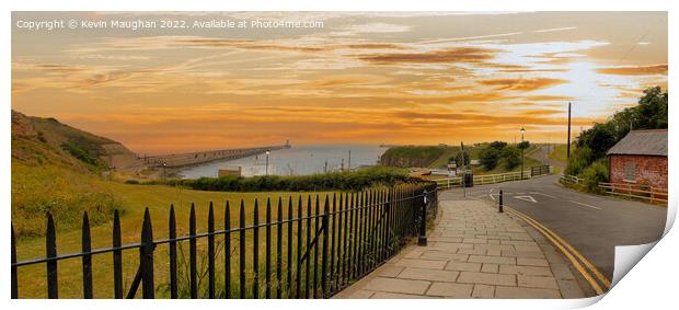 Walking Down The Bank In Tynemouth  Print by Kevin Maughan