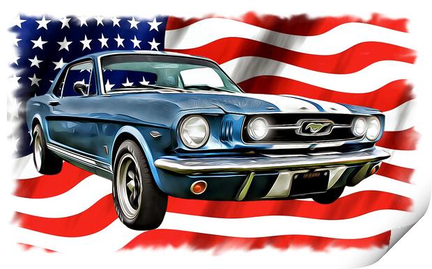 American Muscle in Digital Art Print by Kevin Maughan