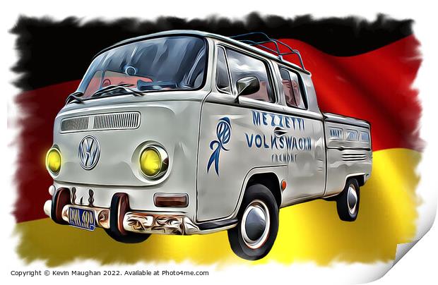 German Vintage Pickup Truck in Whitley Bay Print by Kevin Maughan