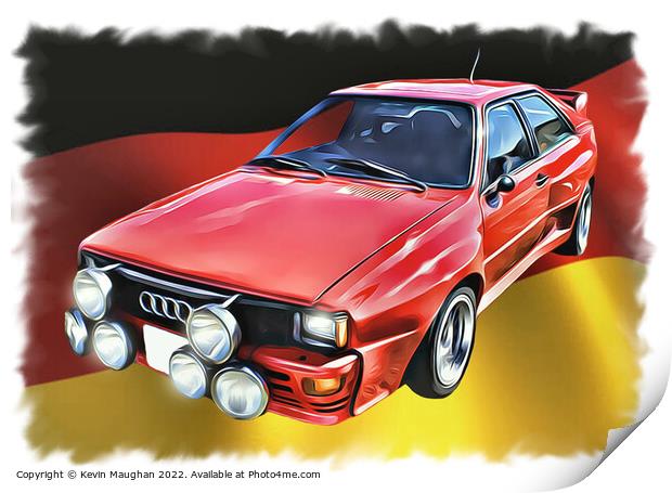 1983 Audi Quattro (Digital Art) Print by Kevin Maughan