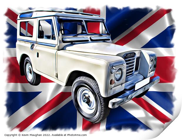 Rugged 1975 Land Rover at Blyth Classic Car Show Print by Kevin Maughan