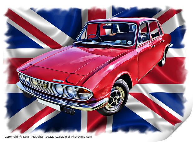 1973 Triumph 2000 (Digital Art) Print by Kevin Maughan