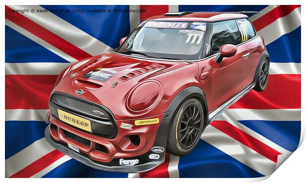 Mini Racing Car (Digital Art) Print by Kevin Maughan