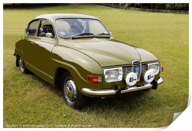 Saab 96 V4 1972 Print by Kevin Maughan