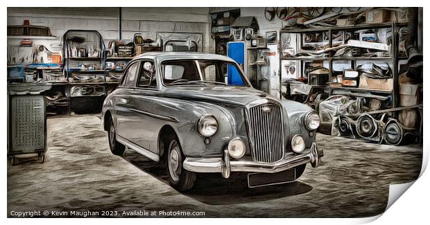 "Timeless Elegance: Reviving the 1956 Wolseley" Print by Kevin Maughan