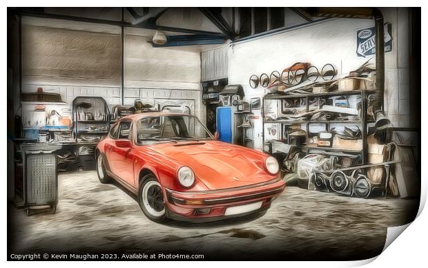 "Ethereal Elegance: A Timeless Porsche Masterpiece Print by Kevin Maughan