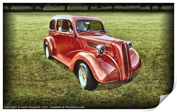 Ford Pop Hot Rod Digital Art Version Print by Kevin Maughan