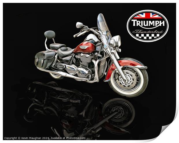 Triumph Thunderbird Motorcycle Print by Kevin Maughan