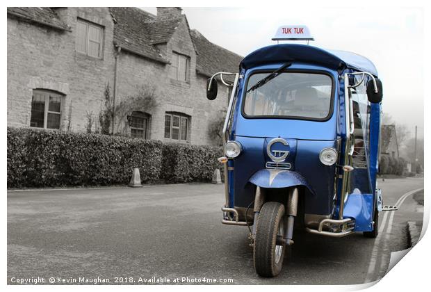 Tuk Tuk At The Slaughters In The Cotswolds Print by Kevin Maughan