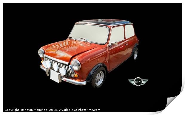 Vintage Red Austin Mini 1987 Print by Kevin Maughan