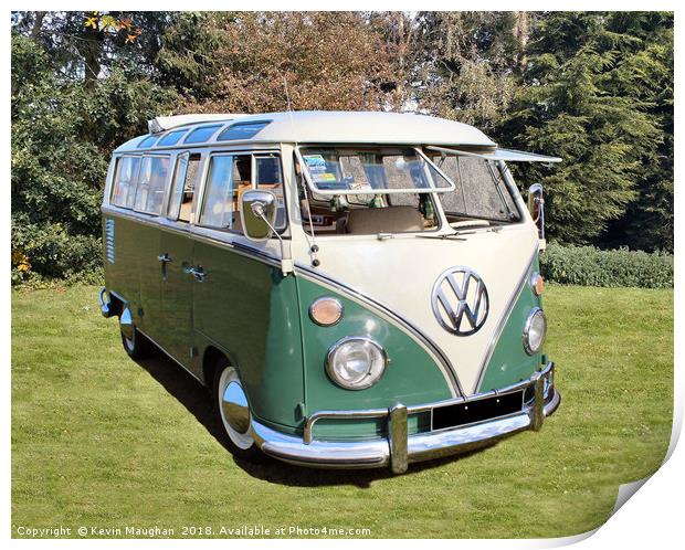 Volkswagen Split Screen Camper Van Print by Kevin Maughan