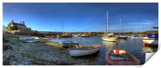 Cemaes Harbour on Anglesey - Panorama Print by Philip Brown