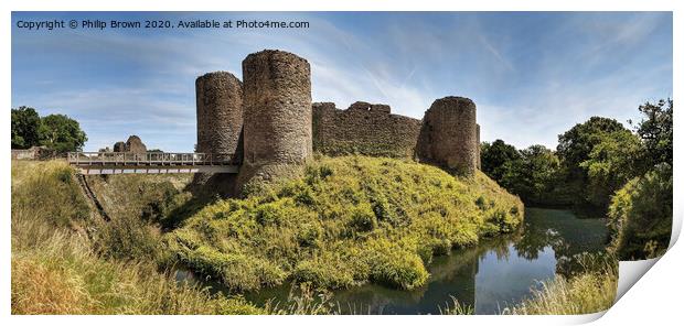 White Castle, Monmothshire, Wales 12th Century - C Print by Philip Brown