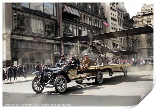 4th of July parade on Fifth Avenue, New York City Print by Philip Brown