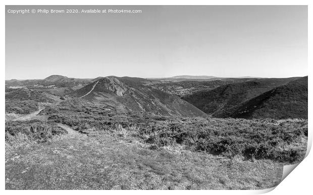 Church Stretton in Shropshire - Colour Print by Philip Brown