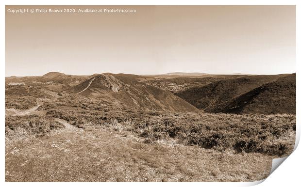 Church Stretton in Shropshire - Colour Print by Philip Brown