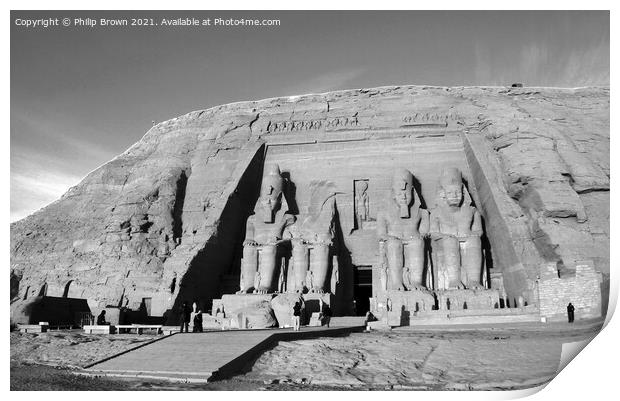 The Fantastic Statues of Abu Simbel, Egypt Print by Philip Brown