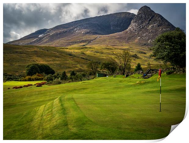 6th Green at Corrie GC Print by David Brookens