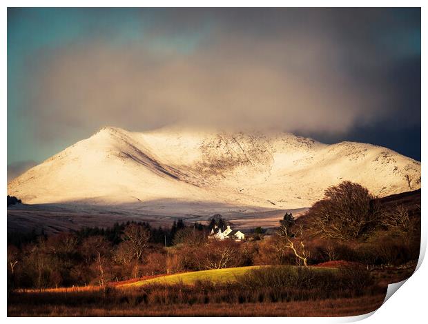 Beinn Nuis Beyond Dereneneach Print by David Brookens