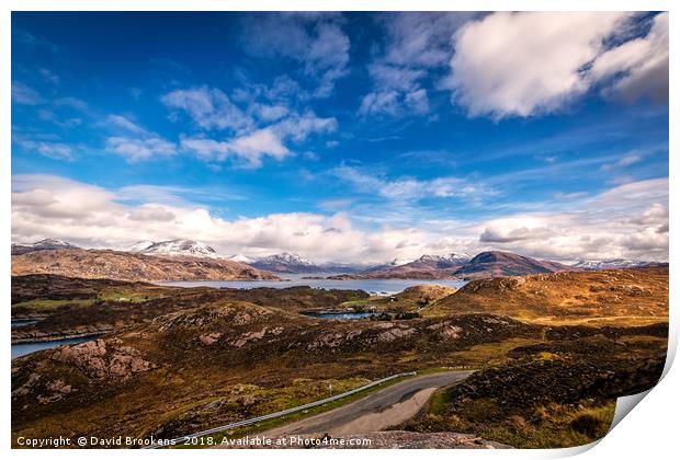 The Torridon Mountains Print by David Brookens