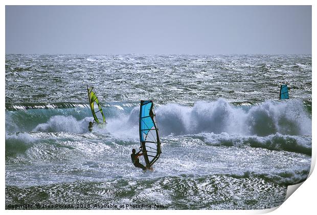 Big day at the Atlantic ocean Print by Ines Porada